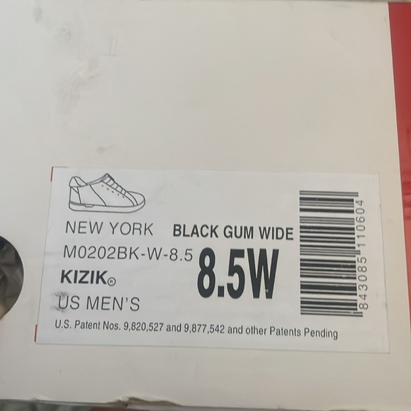 New Kizik New York Black Gum Wide Men’s 8.5 With Original Box . - Picture 13 of 17